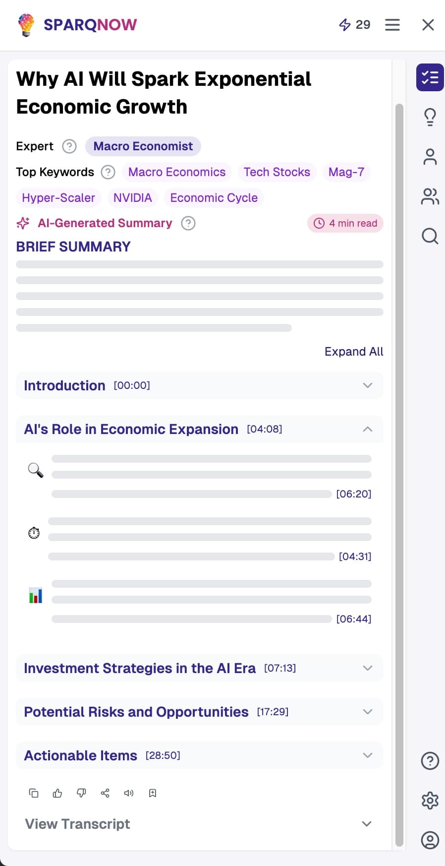 AI Summary Feature